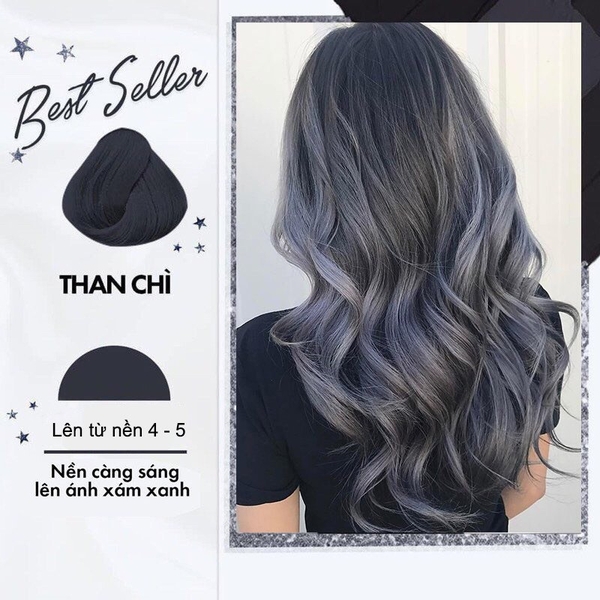 Chia sẻ Kỹ thuật nhuộm màu tóc đen than chì Ombre Blue Black Xanh đen